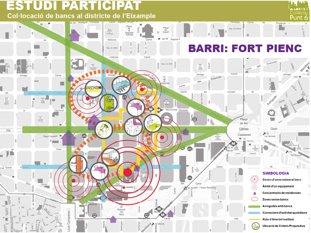 Estudi per a la col·locació de bancs – Eixample-Bcn